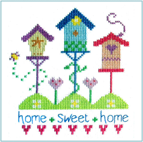 Birdhouses Cross Stitch KIt
