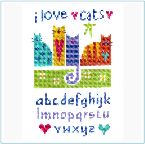 Cat Sampler Downloadable cross stitch chart