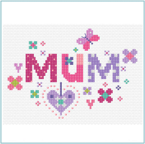 Floral Mum Cross Stitch Kit