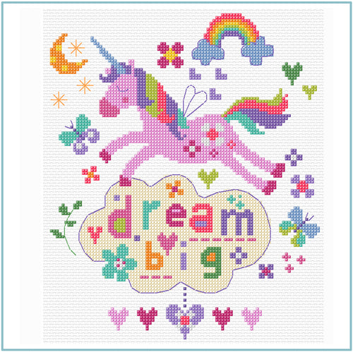Dream Big cross stitch chart