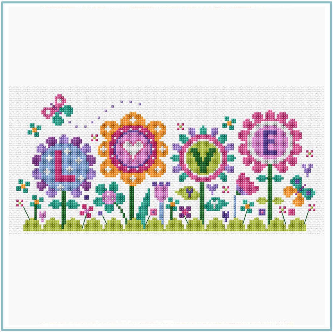 Flowers of Love Cross Stitch Kit