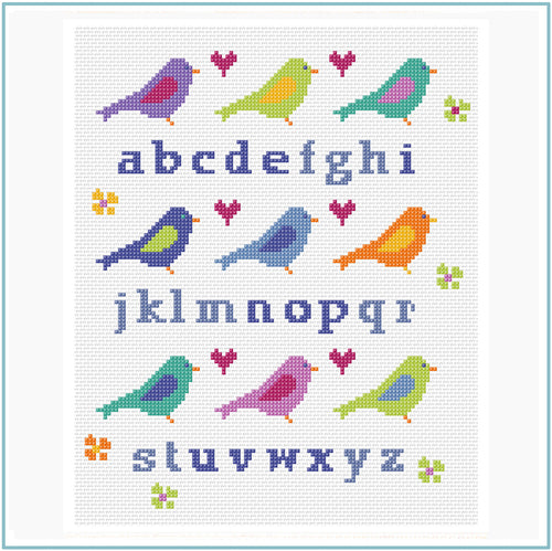 Lovebirds Cross Stitch Chart