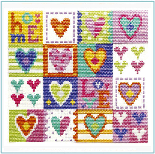 Love Hearts Cross Stitch Chart