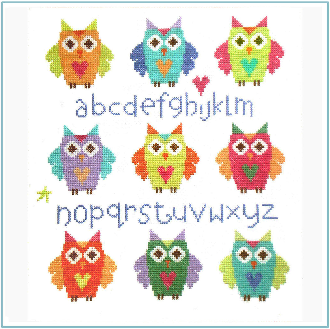 Owl Sampler Cross Stitch Chart