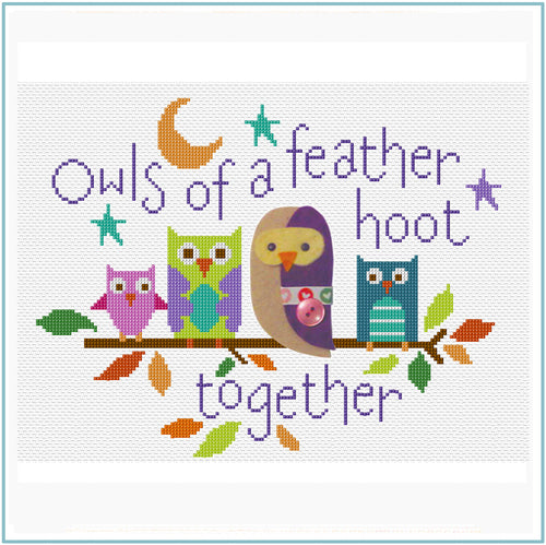 Owls of a Feather Cross Stitch Kit