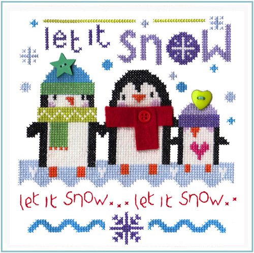 Snowy Penguins Cross Stitch Kit